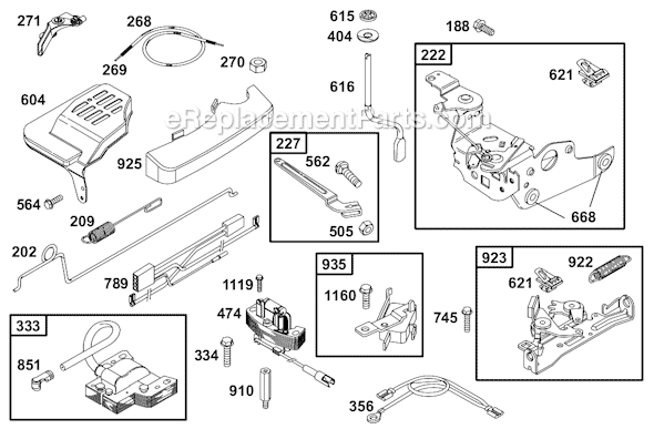 Page E Diagram and Parts List for 12C800SERIES  Briggs and Stratton Engine
